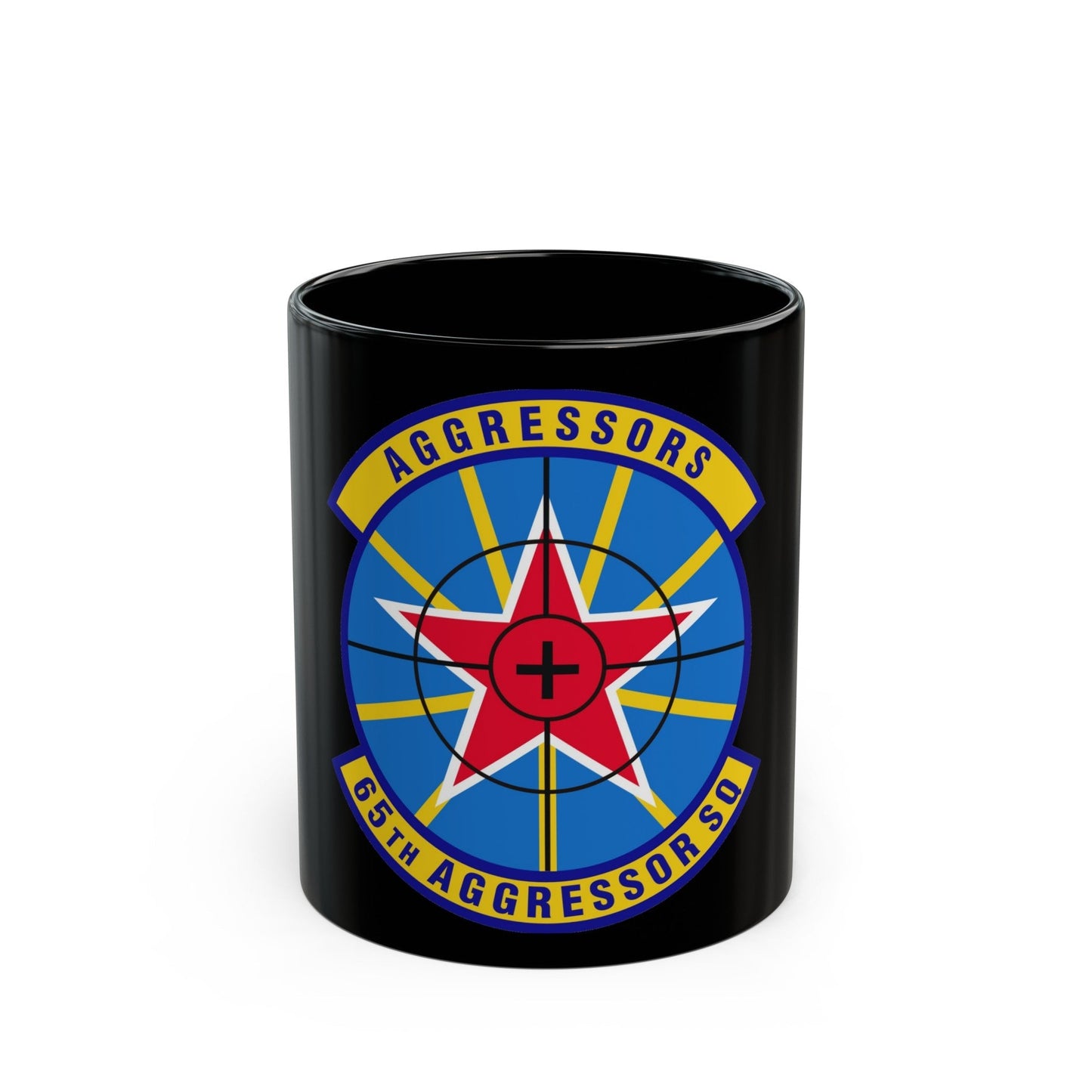 65th Aggressor Squadron (U.S. Air Force) Black Coffee Mug-11oz-The Sticker Space