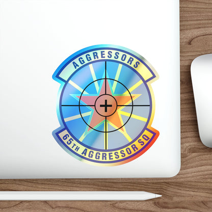 65th Aggressor Squadron (U.S. Air Force) Holographic STICKER Die-Cut Vinyl Decal-The Sticker Space