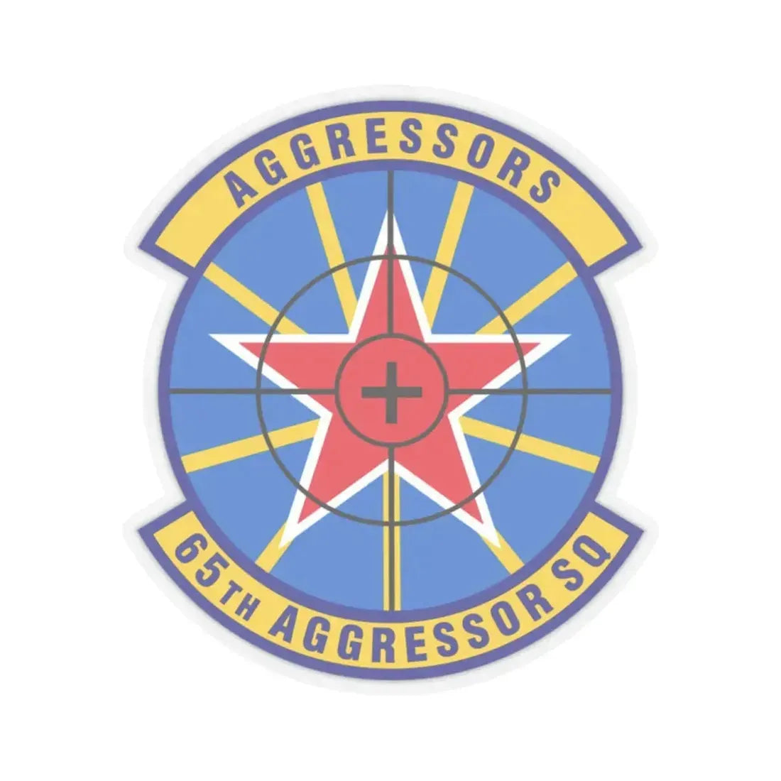 65th Aggressor Squadron (U.S. Air Force) STICKER Vinyl Kiss-Cut Decal 2 Inch Transparent - The Sticker Space