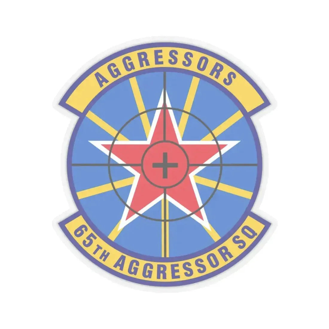 65th Aggressor Squadron (U.S. Air Force) STICKER Vinyl Kiss-Cut Decal 3 Inch Transparent - The Sticker Space