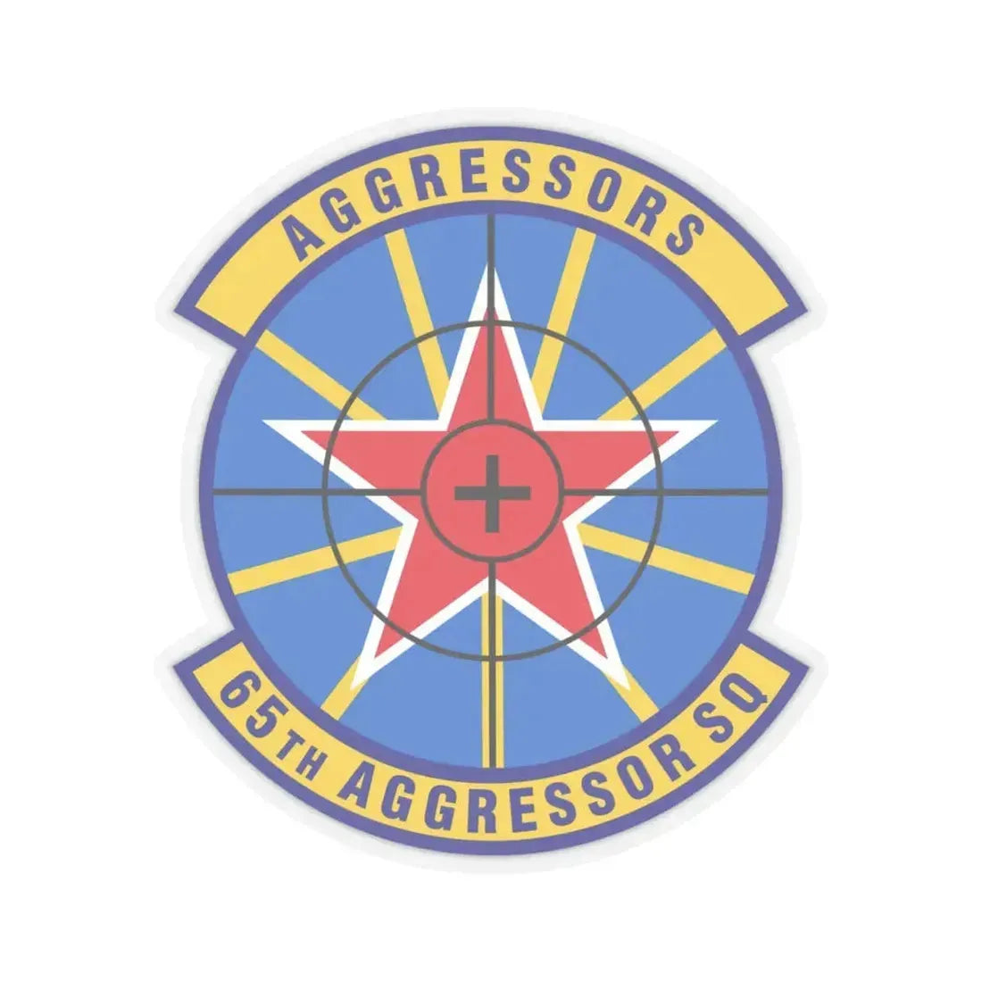65th Aggressor Squadron (U.S. Air Force) STICKER Vinyl Kiss-Cut Decal 4 Inch Transparent - The Sticker Space