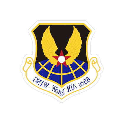 65th Air Base Wing (U.S. Air Force) REVERSE PRINT Transparent STICKER-2" × 2"-The Sticker Space