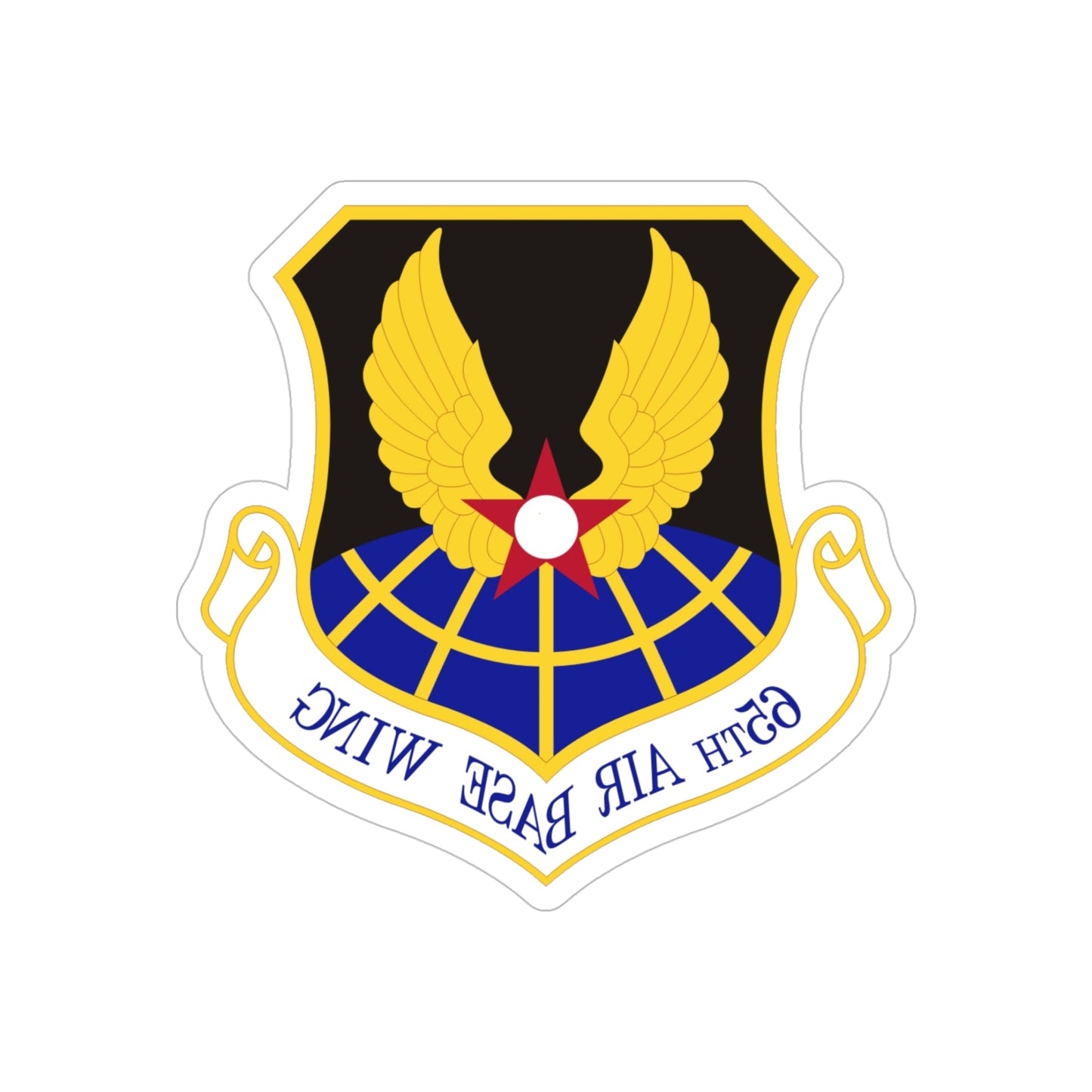 65th Air Base Wing (U.S. Air Force) REVERSE PRINT Transparent STICKER-5" × 5"-The Sticker Space