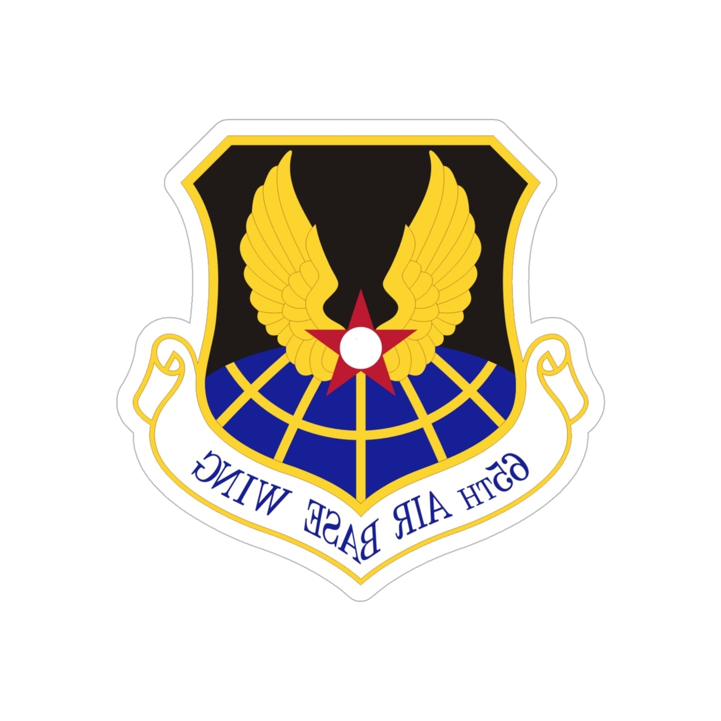 65th Air Base Wing (U.S. Air Force) REVERSE PRINT Transparent STICKER-6" × 6"-The Sticker Space