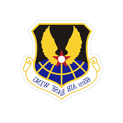 65th Air Base Wing (U.S. Air Force) REVERSE PRINT Transparent STICKER-6" × 6"-The Sticker Space