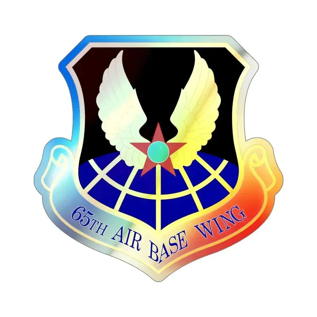 65th Air Base Wing (U.S. Air Force) Holographic STICKER Die-Cut Vinyl Decal 6 Inch - The Sticker Space