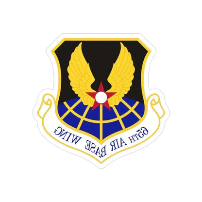 65th Air Base Wing (U.S. Air Force) REVERSE PRINT Transparent Die-Cut STICKER 2 Inch Die-Cut Transparent - The Sticker Space