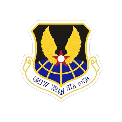 65th Air Base Wing (U.S. Air Force) REVERSE PRINT Transparent Die-Cut STICKER 6 Inch Die-Cut Transparent - The Sticker Space