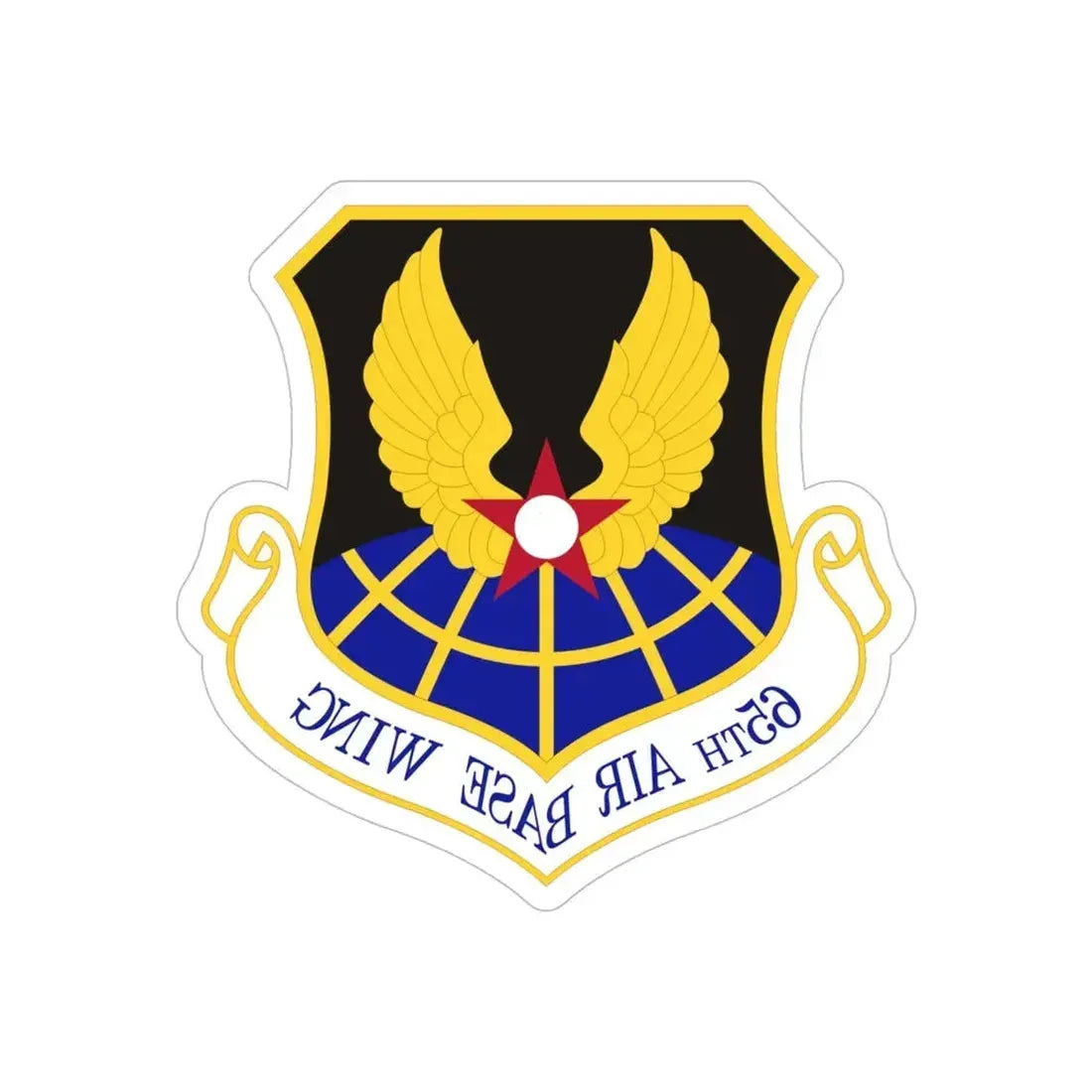 65th Air Base Wing (U.S. Air Force) REVERSE PRINT Transparent Die-Cut STICKER - The Sticker Space