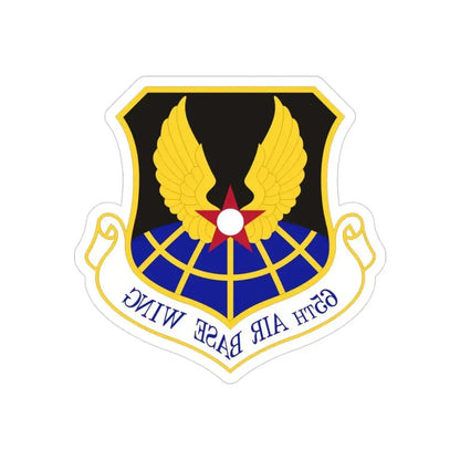 65th Air Base Wing (U.S. Air Force) REVERSE PRINT Transparent Die-Cut STICKER - The Sticker Space