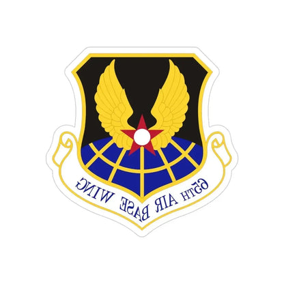 65th Air Base Wing (U.S. Air Force) REVERSE PRINT Transparent Die-Cut STICKER - The Sticker Space