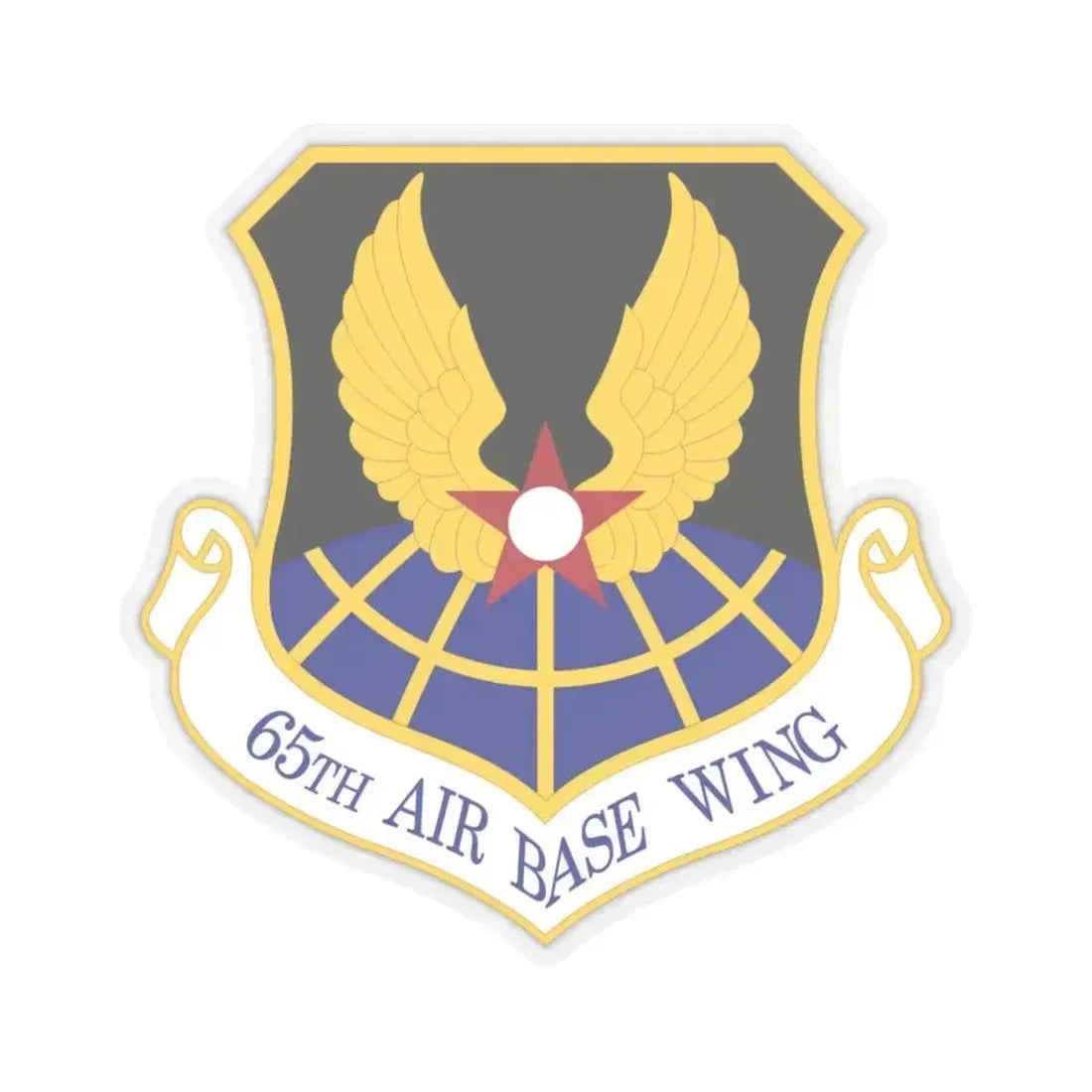 65th Air Base Wing (U.S. Air Force) STICKER Vinyl Kiss-Cut Decal 4 Inch Transparent - The Sticker Space