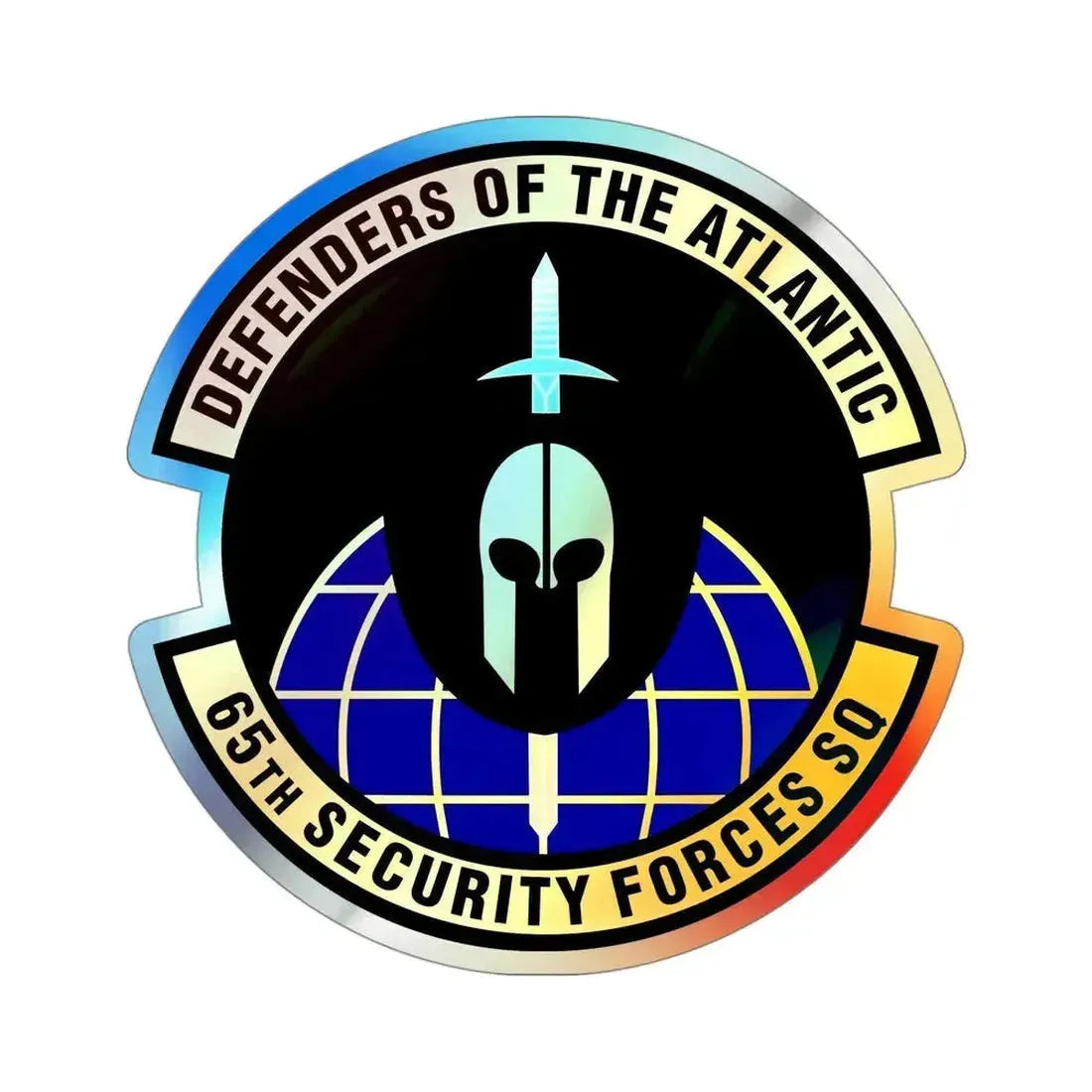 65th Security Forces Squadron (U.S. Air Force) Holographic STICKER Die-Cut Vinyl Decal 4 Inch - The Sticker Space