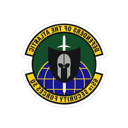 65th Security Forces Squadron (U.S. Air Force) REVERSE PRINT Transparent Die-Cut STICKER 3 Inch Die-Cut Transparent - The Sticker Space
