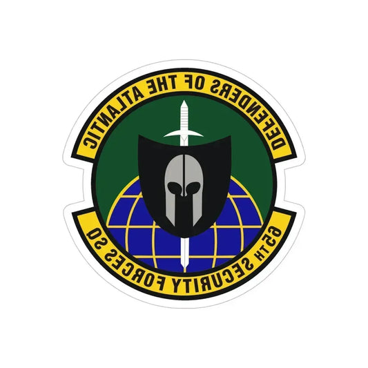 65th Security Forces Squadron (U.S. Air Force) REVERSE PRINT Transparent Die-Cut STICKER 6 Inch Die-Cut Transparent - The Sticker Space