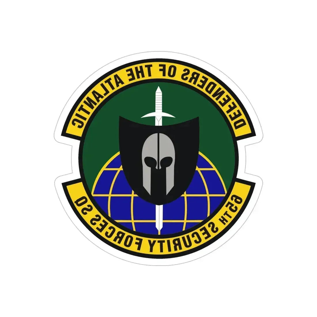 65th Security Forces Squadron (U.S. Air Force) REVERSE PRINT Transparent Die-Cut STICKER - The Sticker Space