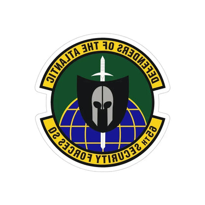 65th Security Forces Squadron (U.S. Air Force) REVERSE PRINT Transparent Die-Cut STICKER - The Sticker Space