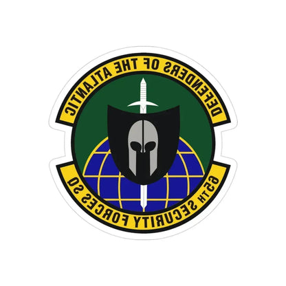 65th Security Forces Squadron (U.S. Air Force) REVERSE PRINT Transparent Die-Cut STICKER - The Sticker Space