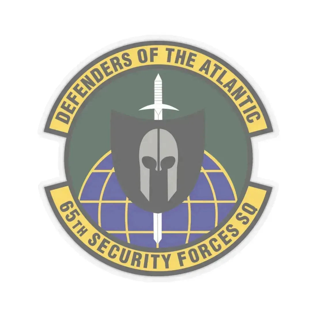 65th Security Forces Squadron (U.S. Air Force) STICKER Vinyl Kiss-Cut Decal 4 Inch Transparent - The Sticker Space