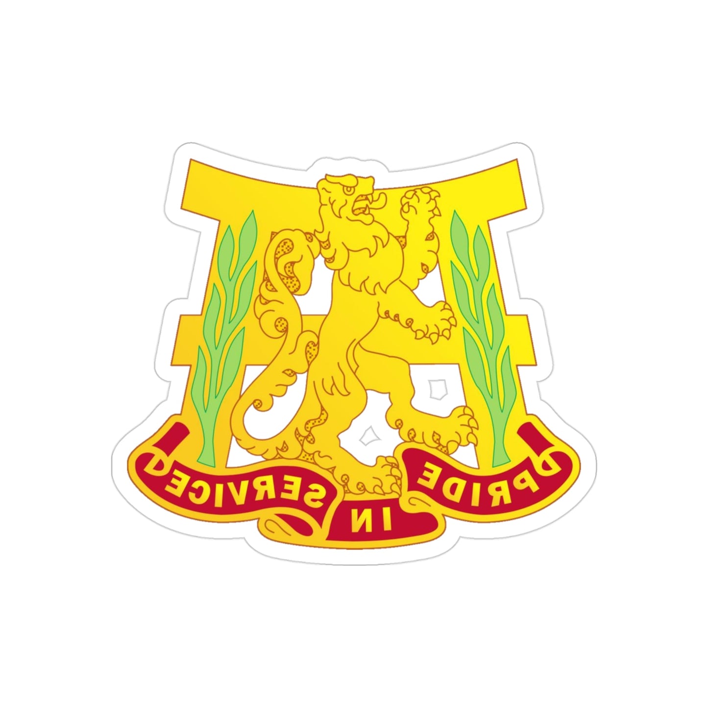 66 Maintenance Battalion (U.S. Army) REVERSE PRINT Transparent STICKER-3" × 3"-The Sticker Space