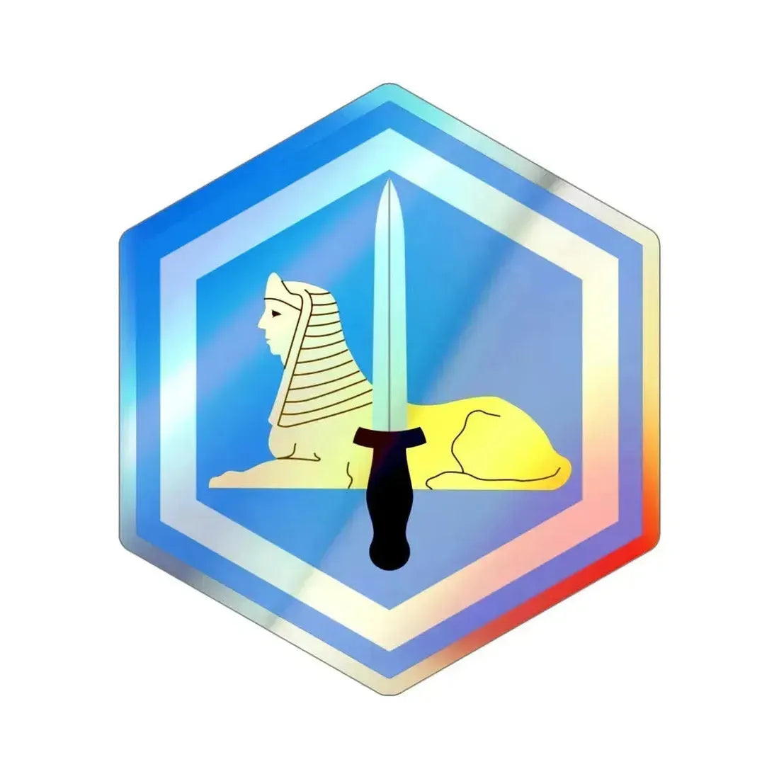 66 Military Intelligence Brigade (U.S. Army) Holographic STICKER Die-Cut Vinyl Decal 4 Inch Holographic - The Sticker Space