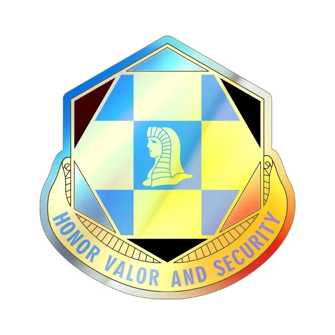 66 Military Intelligence Brigade v2 (U.S. Army) Holographic STICKER Die-Cut Vinyl Decal 4 Inch Holographic - The Sticker Space