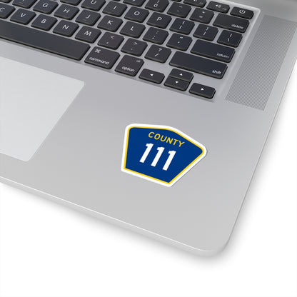 County 111 MN (Minnesota) (Road Sign) STICKER Vinyl Kiss-Cut Decal