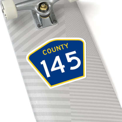 County 145 MN (Minnesota) (Road Sign) STICKER Vinyl Kiss-Cut Decal