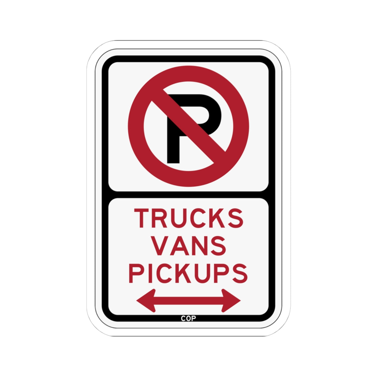 PBOT Road sign P1955D (Oregon) (Road Sign) STICKER Vinyl Kiss-Cut Decal