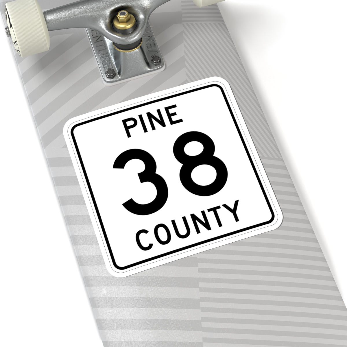 Pine County Route 38 MN (Minnesota) (Road Sign) STICKER Vinyl Kiss-Cut Decal
