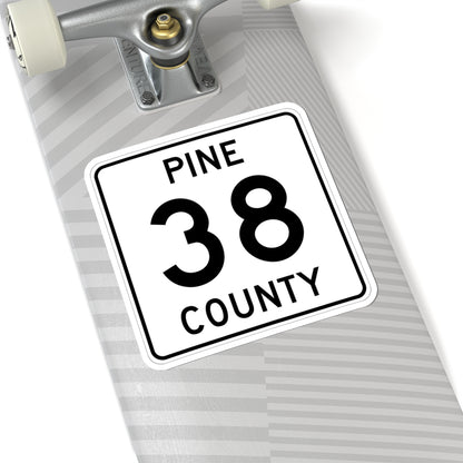 Pine County Route 38 MN (Minnesota) (Road Sign) STICKER Vinyl Kiss-Cut Decal