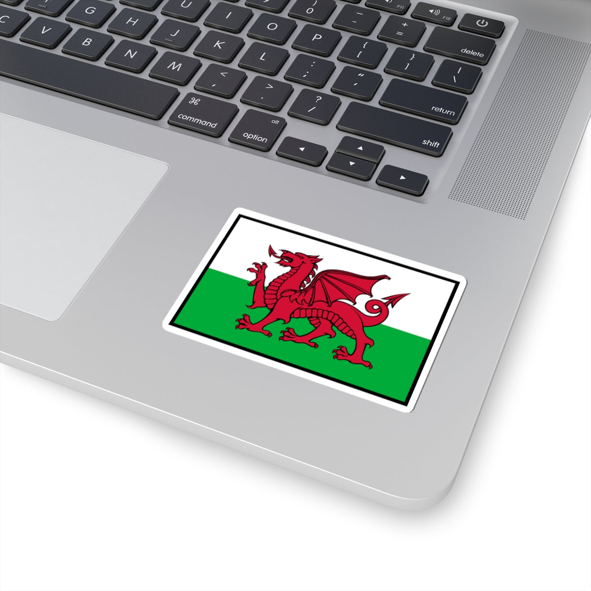 Flag of Wales bordered (United Kingdom) STICKER Vinyl Kiss-Cut Decal