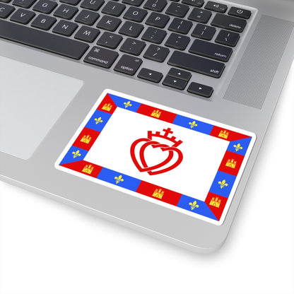 Traditional flag of Vendee (France) STICKER Vinyl Kiss-Cut Decal