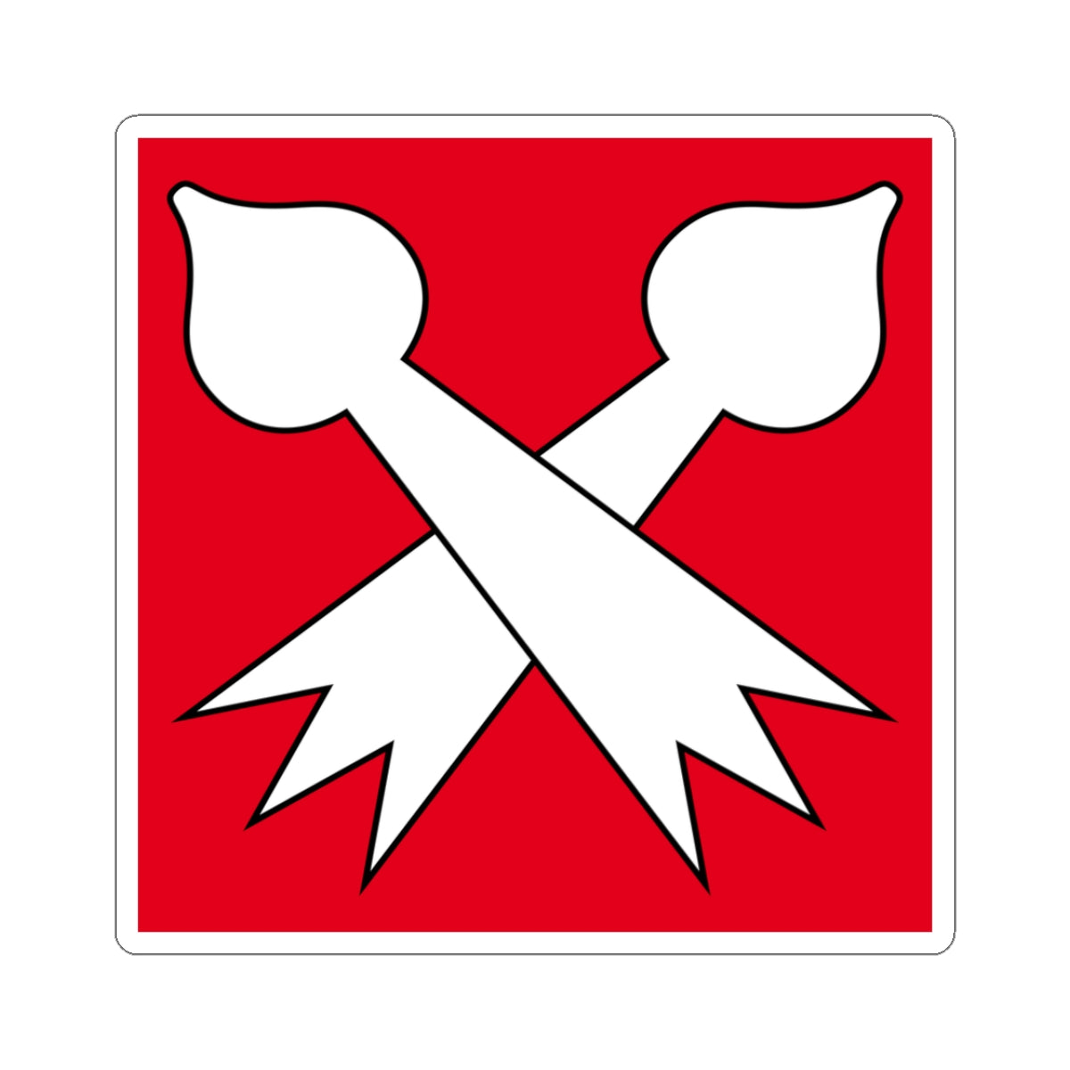 CHE Bottmingen Flag (Switzerland) STICKER Vinyl Kiss-Cut Decal