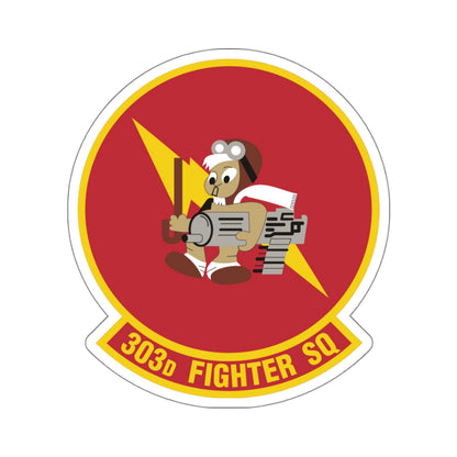 303d Fighter Squadron (U.S. Air Force) STICKER Vinyl Kiss-Cut Decal-4" × 4"-White-The Sticker Space