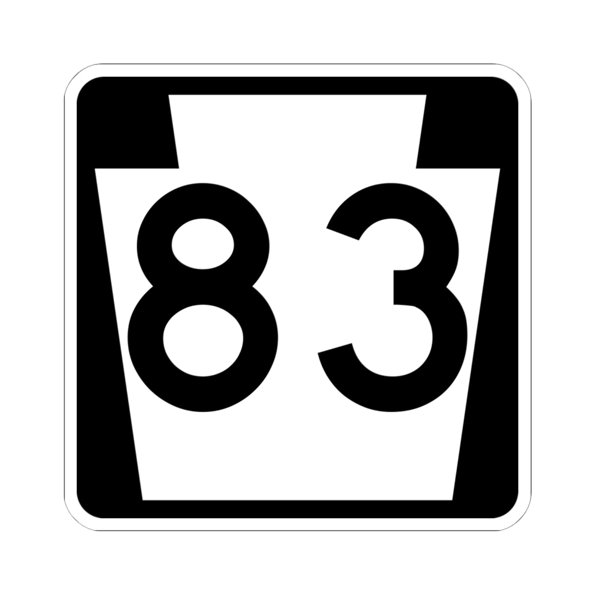 PA-83 (Pennsylvania) (Road Sign) STICKER Vinyl Kiss-Cut Decal