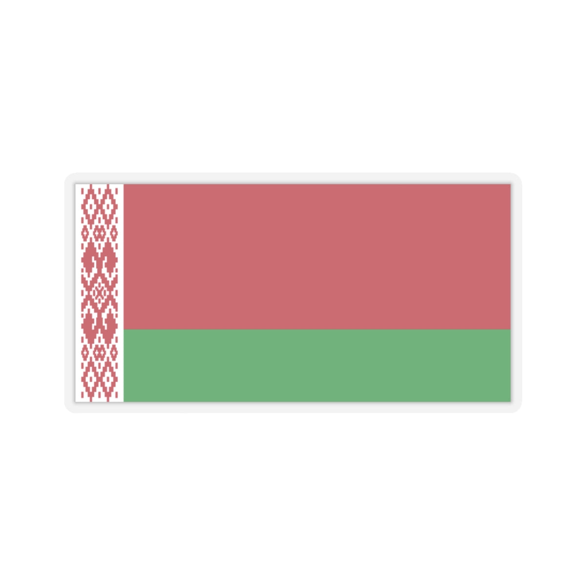 Flag of Belarus WFB 2004 (Belarus) STICKER Vinyl Kiss-Cut Decal