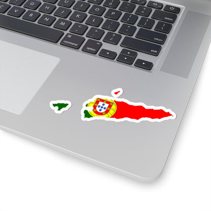 Flag map of Portuguese Timor 1910-1975 STICKER Vinyl Kiss-Cut Decal