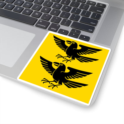 Flag of Einsiedeln Abbey (Switzerland) STICKER Vinyl Kiss-Cut Decal