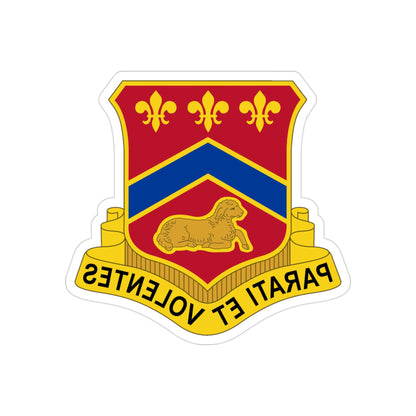 123 Engineer Battalion (U.S. Army) REVERSE PRINT Transparent STICKER