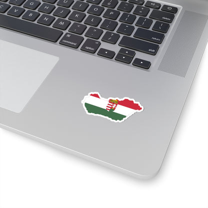 Flag-map of Hungary 1920-1921 (Hungary) STICKER Vinyl Kiss-Cut Decal