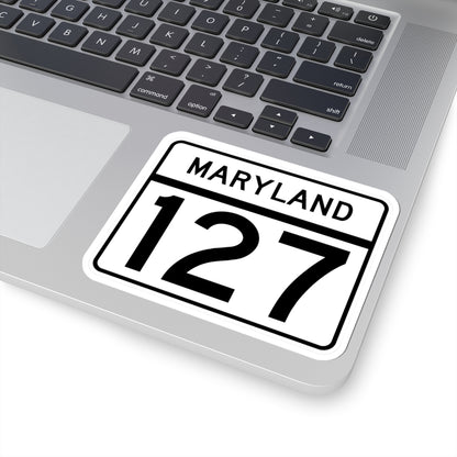 MD Route 127 (Maryland) (Road Sign) STICKER Vinyl Kiss-Cut Decal
