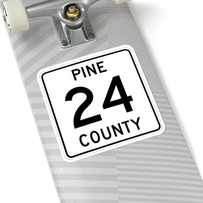 Pine County Route 24 MN (Minnesota) (Road Sign) STICKER Vinyl Kiss-Cut Decal