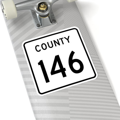 County 146 square (Minnesota) (Road Sign) STICKER Vinyl Kiss-Cut Decal