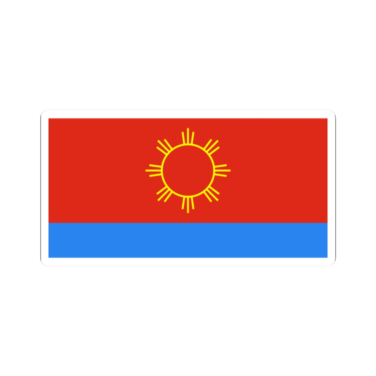 Flag of Polonne raion (Ukraine) STICKER Vinyl Kiss-Cut Decal