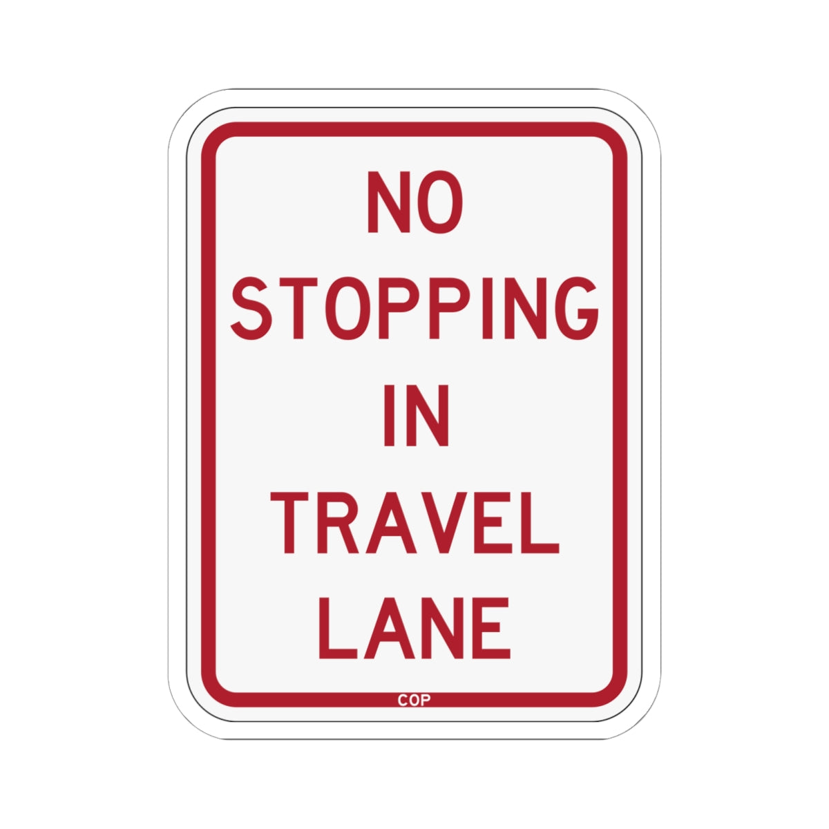 PBOT Road sign P1330 (Oregon) (Road Sign) STICKER Vinyl Kiss-Cut Decal