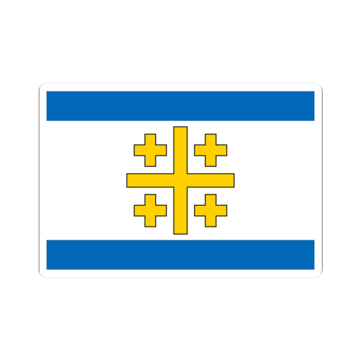 Flag of the State of Palestine Proposal 5 (Israel) STICKER Vinyl Kiss-Cut Decal