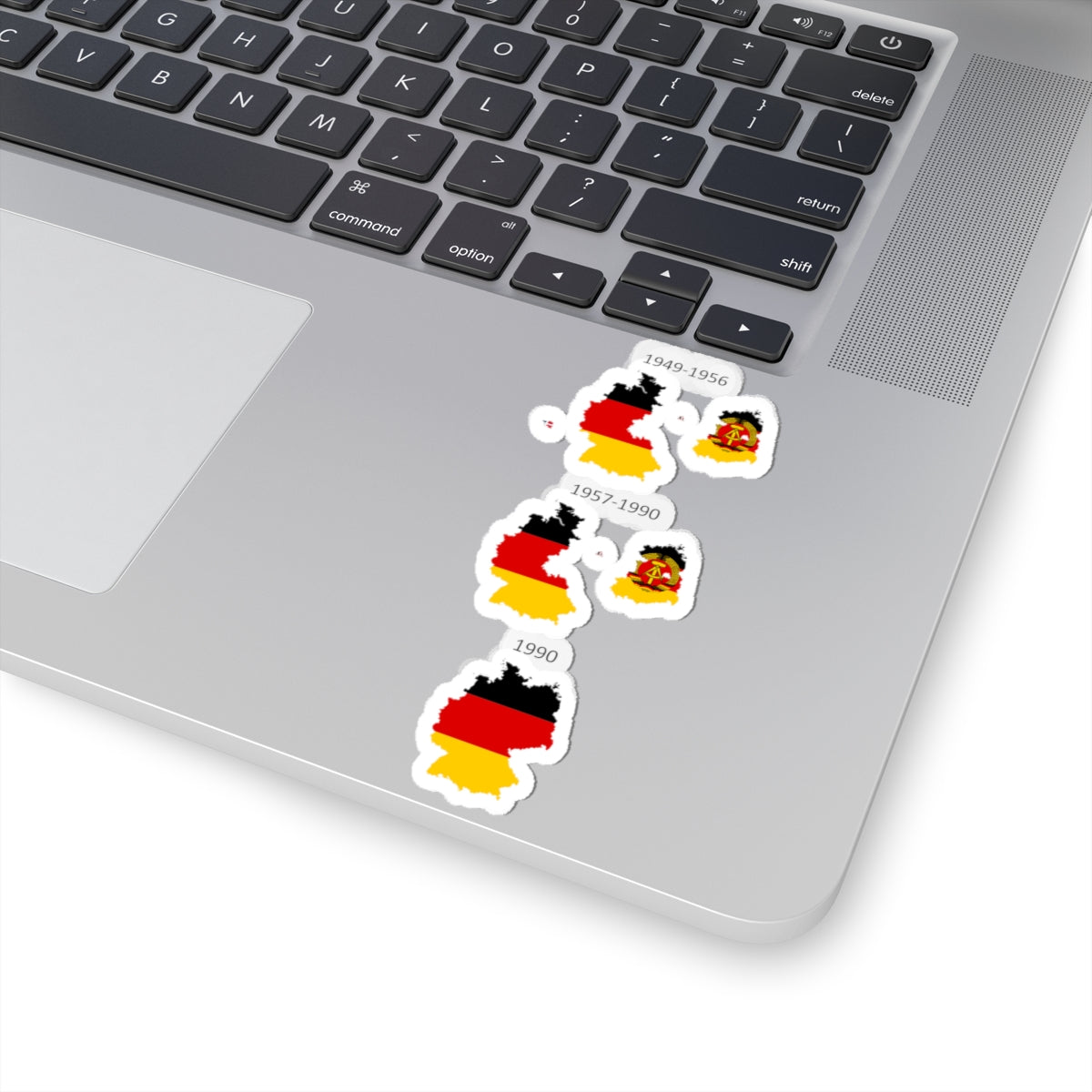 Flag map of Germany separation (Germany) STICKER Vinyl Kiss-Cut Decal
