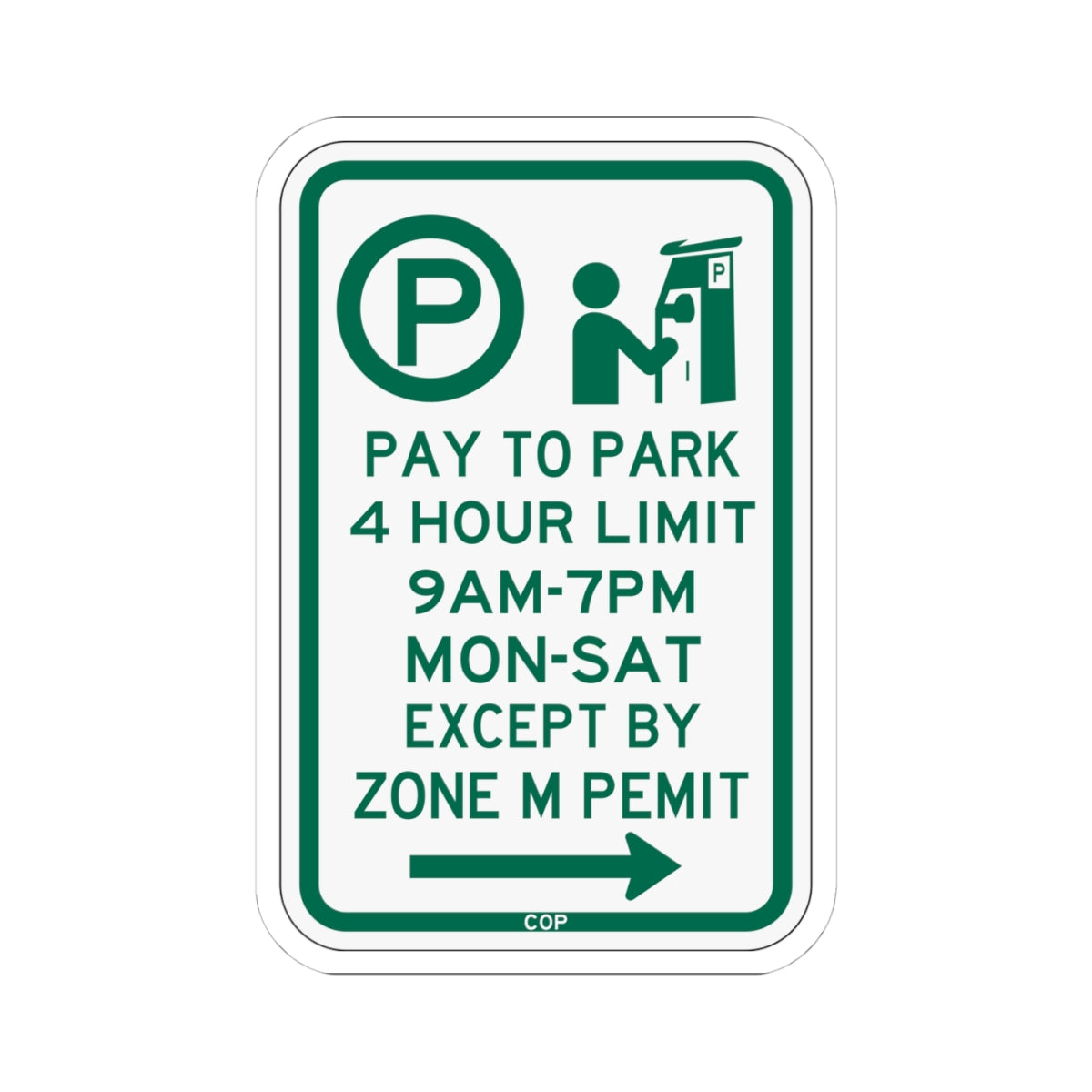 PBOT Road sign P4426R (Oregon) (Road Sign) STICKER Vinyl Kiss-Cut Decal