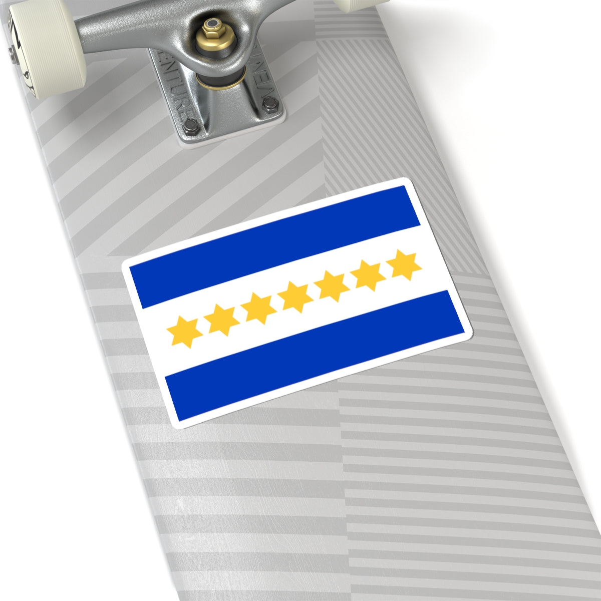 Otta Wallishs Israel Flag Proposal 1949 (Israel) STICKER Vinyl Kiss-Cut Decal